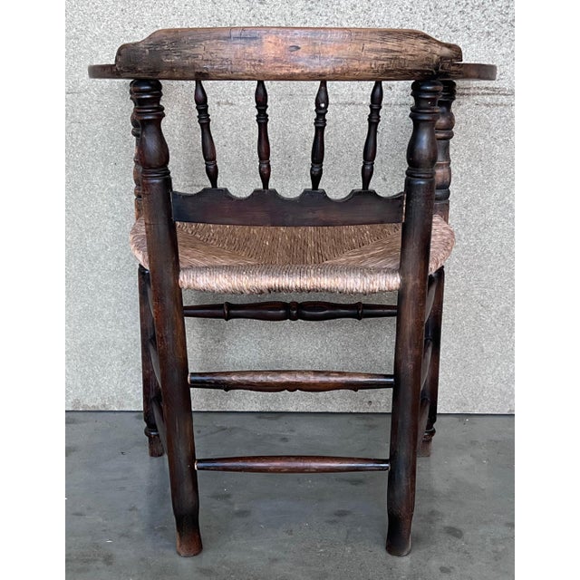 Mid 20th Century Pair of Spanish Horseshoe Back and Cane Armchairs For Sale - Image 14 of 18