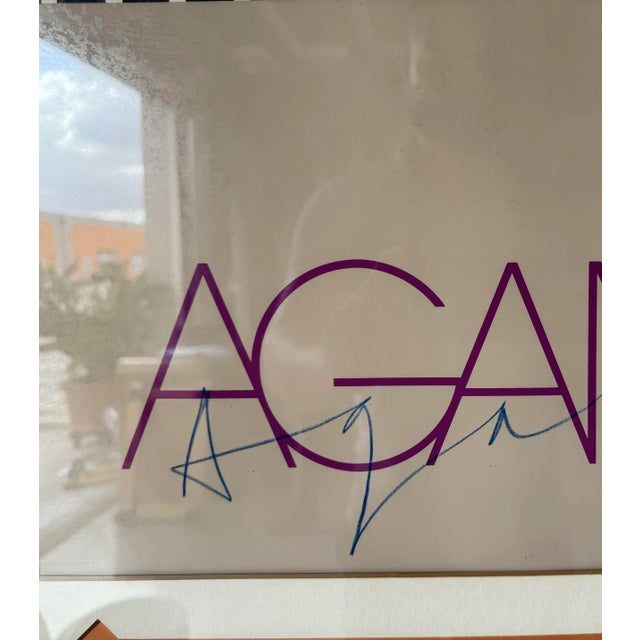 1970s Yaacov Agam " Op Art " Hand Signed Poster For Sale - Image 5 of 12