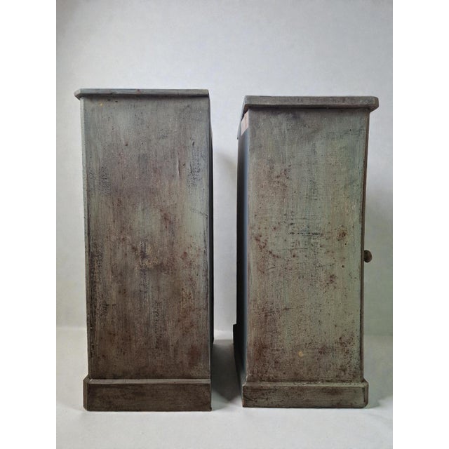 Wood Antique Bedside Tables, 1890s, Set of 2 For Sale - Image 7 of 10