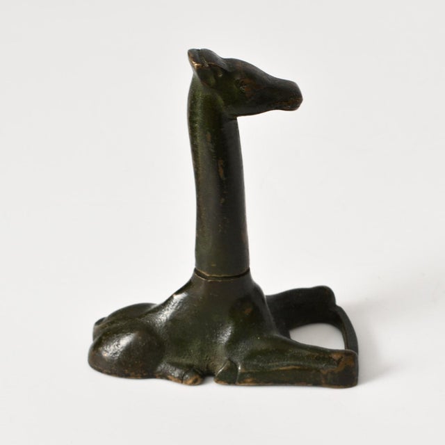 Metal Art Deco Danish Bronze Giraffe Corkscrew by Kai Stage, 1930s For Sale - Image 7 of 14