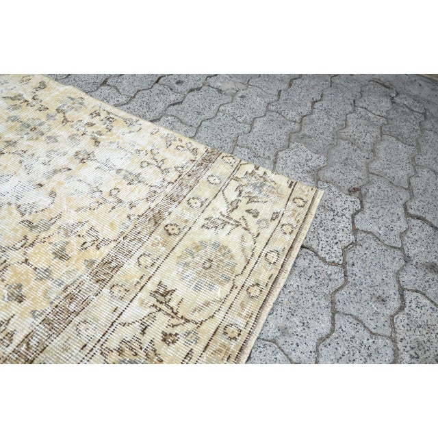 Tan 1960s Handmade Anatolian Hallway Runner For Sale - Image 8 of 11