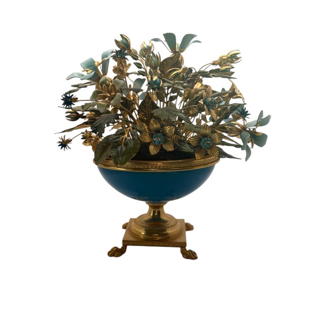 Metal Vintage Gorham Jane Hutcheson “Fleurs Des Siecles” Enamel Floral Bouquet For Sale - Image 7 of 10