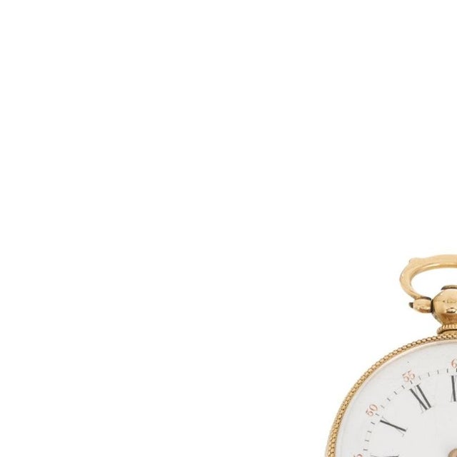 Pocket watch - in 18K gold. French, ladies' model with key mechanism, with 18kt gold case, guilloché decoration with...