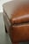 Cognac Cowhide Leather Ottoman with Decorative Nails For Sale - Image 9 of 10