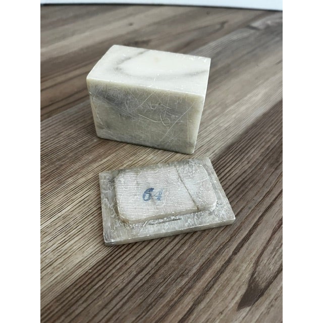 Ceramic Vintage Chinese Stone Trinket Box For Sale - Image 7 of 7