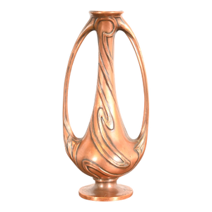 Antique Art Nouveau Double Handled Bronze Vase