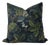 Night Garden Linen Pillow Cover in Midnight For Sale