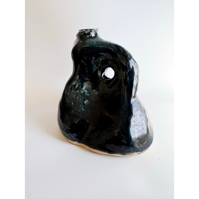 Studio Pottery Biomorphic Vase-Signed For Sale - Image 10 of 12