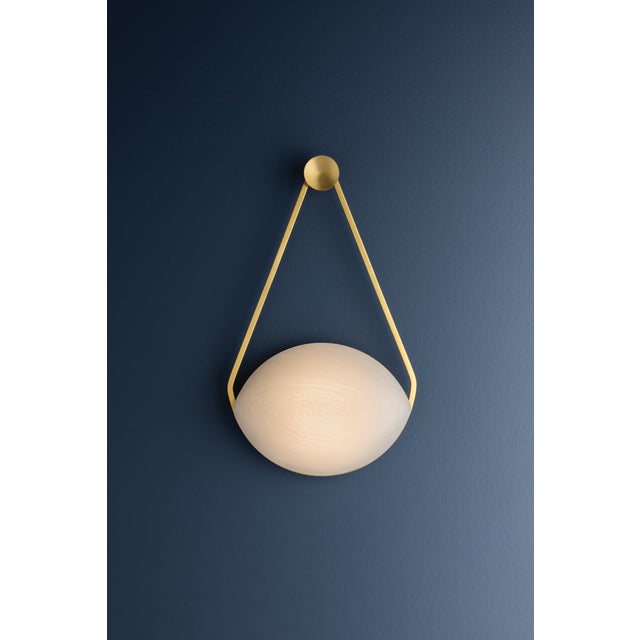 Hudson Valley Lighting Blaina 10.5 in. 1 Light Wall Sconce in Aged Brass Finish For Sale - Image 9 of 11