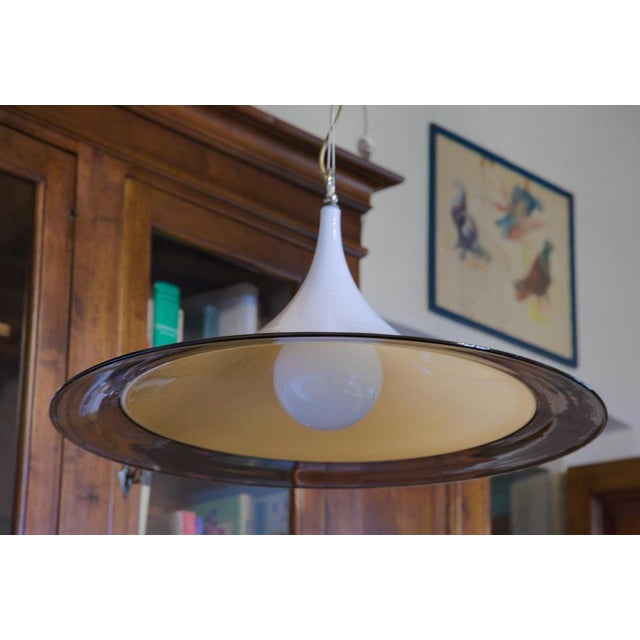 Opal Layered Amber Lamp by Lino Tagliapietra for Effetre, 1980s For Sale - Image 12 of 18