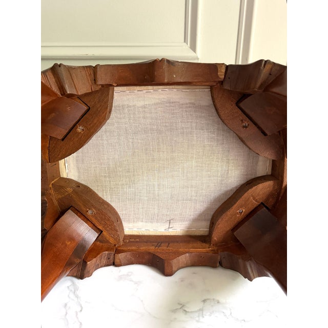 Vintage Thornton White Charleston South Carolina Chippendale Style Carved Mahogany Footstool 18.25"h X17"x15" For Sale - Image 11 of 18
