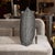 Modernist Pillows with Rectilinear Print in Charcoal and Slate Gray - a Pair For Sale In New York - Image 6 of 8