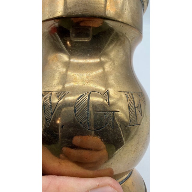 Antique Victorian English Farmhouse Brass Pub Tankard Pint Mug For Sale - Image 12 of 16