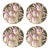 Set of 4 — Antique Carl Tielsch Ct Germany Oyster Plates — Hand-Painted, 5-Well Sculptural Mold, Martha's Vineyard Estate, c.1850 For Sale