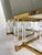 Set of 4 1980s igned Charles Hollis Jones Lucite & Brass Dining Chairs, Metric Line For Sale - Image 15 of 18