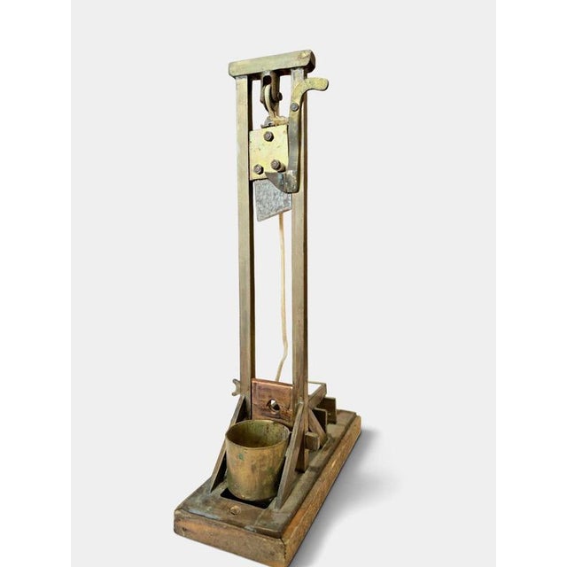 Vintage Brass and Wood Cigar Guillotine Cutter, 1930 For Sale - Image 3 of 13