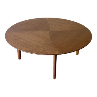 1960s Round Mid Century Barney Flagg for Drexel Parallel Collection Coffee Table For Sale