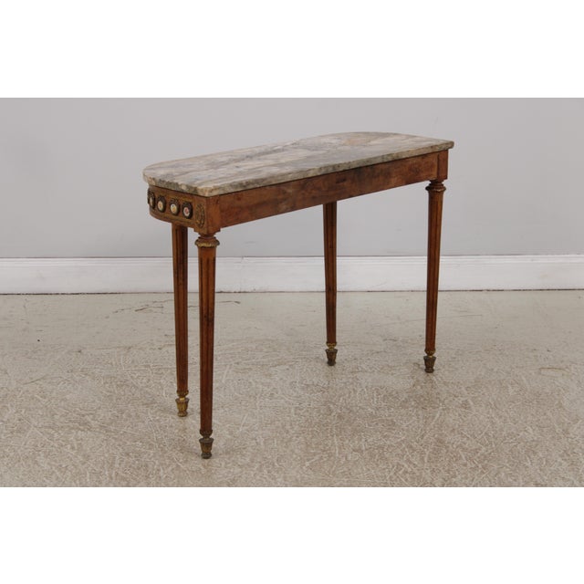 French Louis XVI Style Console & Mirror W. Sevres Plaques For Sale - Image 4 of 18