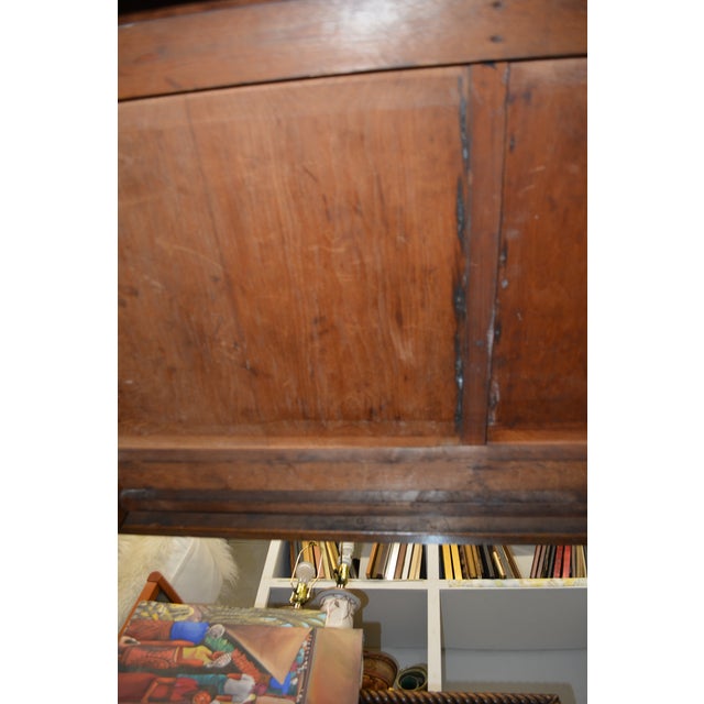 Antique English Rustic Pine Work / Dining Table W/ 2 Lateral Drawers & Drop Leaf Sides For Sale - Image 18 of 18