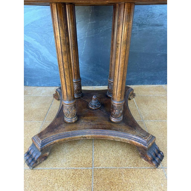 Spanish Neoclassical Revival Round Hardwood Table, 1930 For Sale - Image 9 of 10