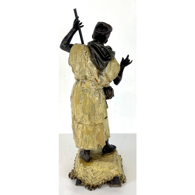Austrian Cold Painted Figure of a Musician, after Franz Bergmann For Sale - Image 10 of 11