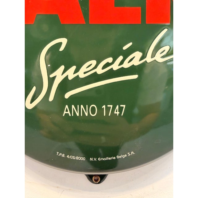 Palm Speciale Enameled Beer Advertising Sign For Sale - Image 4 of 5