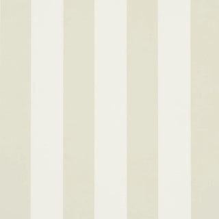 Schumacher Emma Stripe Wallpaper In Birch For Sale