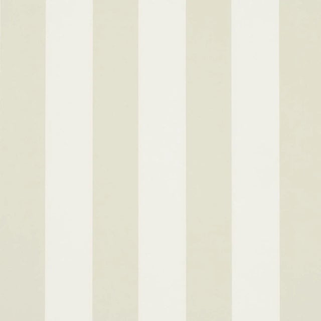 Schumacher Emma Stripe Wallpaper In Birch For Sale