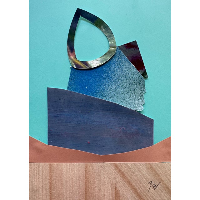 Abstract "Pop Music 17" Original Mixed-Media Collage on Paper by Zac Woodiel For Sale - Image 3 of 9