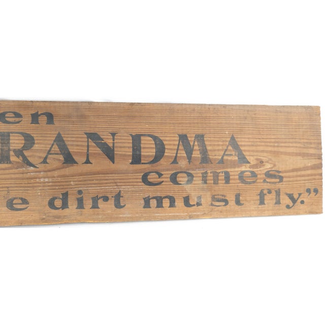 Rustic 20th Century Primitive Rustic Decorative Wood Sign For Sale - Image 3 of 8