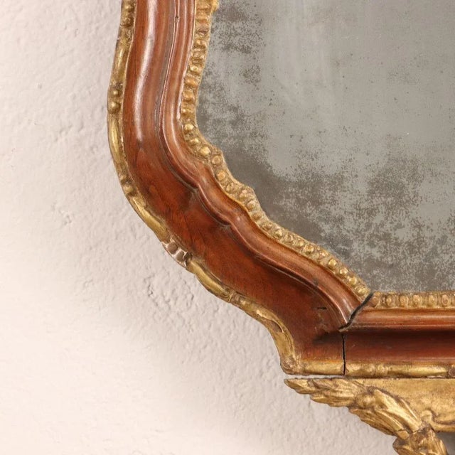 Neoclassical Mirror in Gilded Walnut For Sale - Image 6 of 11