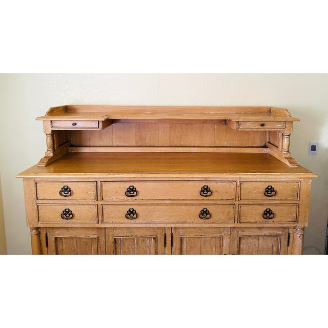 Tan Rustic European Bausman & Co. Bench-Made Buffet W/Removable Top Shelf For Sale - Image 8 of 12
