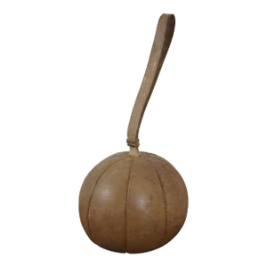 Antique French Leather Boxing Punching Speed Bag Sports Medicine Ball