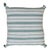 Striped Modern Chic Wool and Cotton Pillow in Green and Beige For Sale