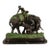 Antique Cast Bronze Elephant Hunt Scene With Lion Antonio Amorgasti Belgium 1925 For Sale