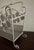 Traditional Vintage 20th Century Iron Silver Flowers Magazine Rack/Basket For Sale - Image 3 of 11