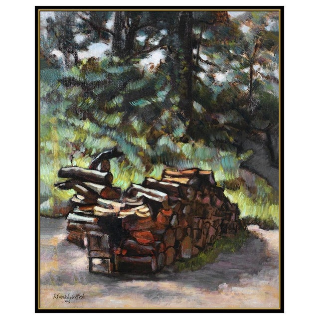 Message us to inquire about custom framing options! (Included for free with every purchase) The artwork here, "Log Pile",...