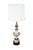 This pair of vintage mid-century Stiffel brass and enamel table lamps showcases the monumental, heavy-cast craftsmanship...