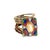 Finely detailed convertible antique ring to bracelet crafted in 14k yellow, rose and white gold (circa 1920s). Four old...