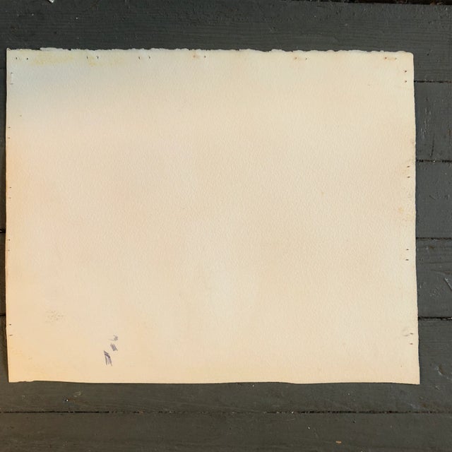 Original Vintage Realistic Still Life With Bucket Watercolor Painting For Sale - Image 4 of 5