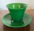 Antique 19th Century Chinese Bright Green Peking Glass Tea Cups & Saucers - Set of 4 For Sale - Image 9 of 18