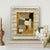 This is a new oil painting inspired by Mid-Century design and color. The painting is done on a canvas hard-board panel...