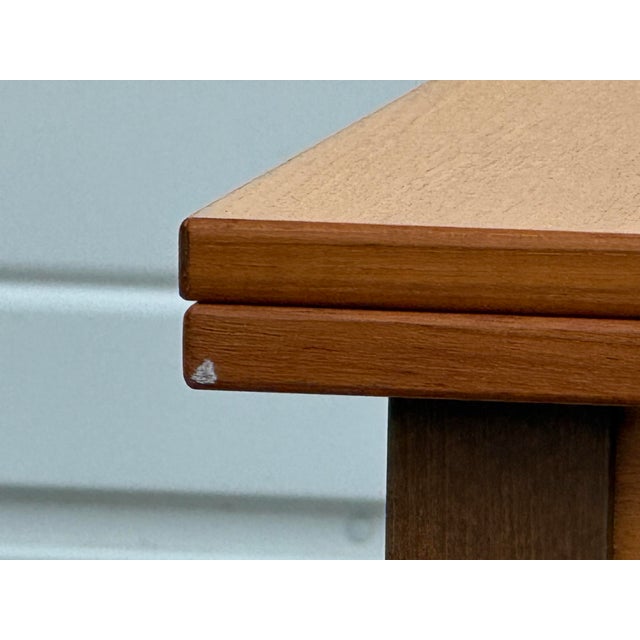 Mid-Century Modern Danish Modern Teak Extendable Dining Table With Two Leaves, Made in Denmark For Sale - Image 3 of 12