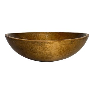 1800s Antique Hand Carved Wooden Bowl For Sale