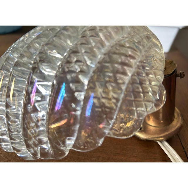 Iridescent Murano Leaf Sconces, 1940s, Set of 2 For Sale - Image 9 of 14