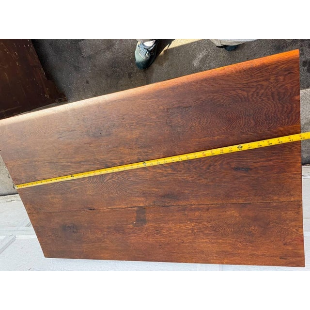 Antique Early American Primitive Rustic Style Painted 1 Drawer Work Dining Table For Sale - Image 17 of 17