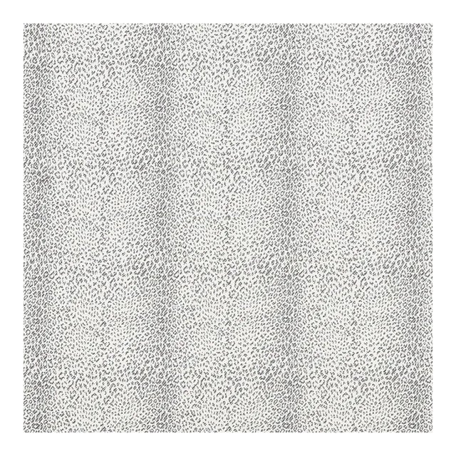 Sample - Schumacher Mini Leopard Indoor/Outdoor Fabric in Charcoal For Sale