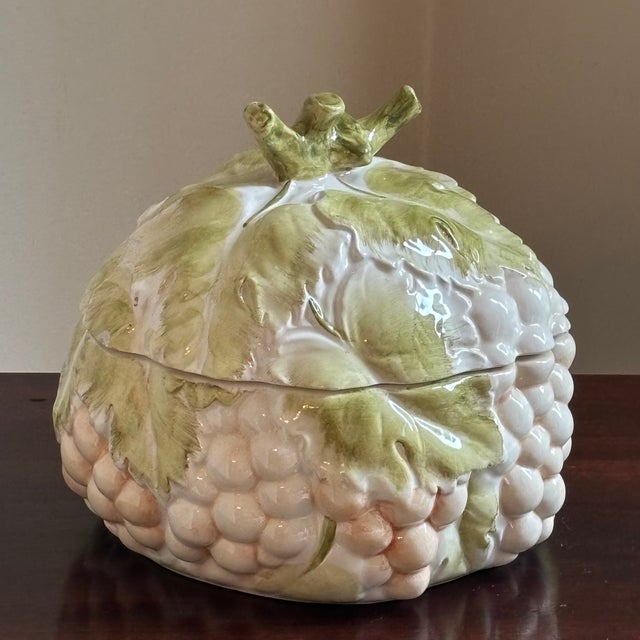 Rustic European Mid-20th Century Italian Hand Painted Majolica Tureen, Nove Italy For Sale - Image 3 of 18