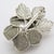 Metal Vintage Italian Handmade Silver Rose-Shaped Brooch in Silver Filigree, Genoa, 1980s For Sale - Image 7 of 15
