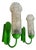 Mid-Century German Green and Clear Glass Wall Sconce Lights, 1960s, Set of 2 For Sale
